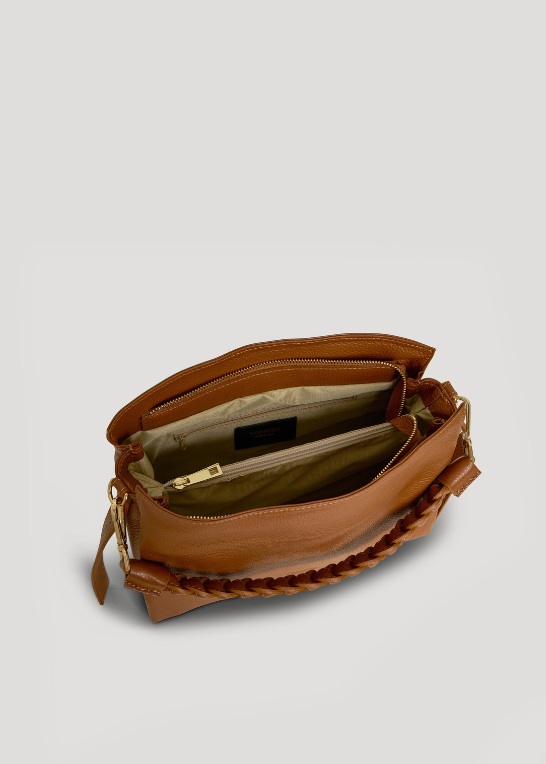 Braid Bag in Tan Dollar Leather