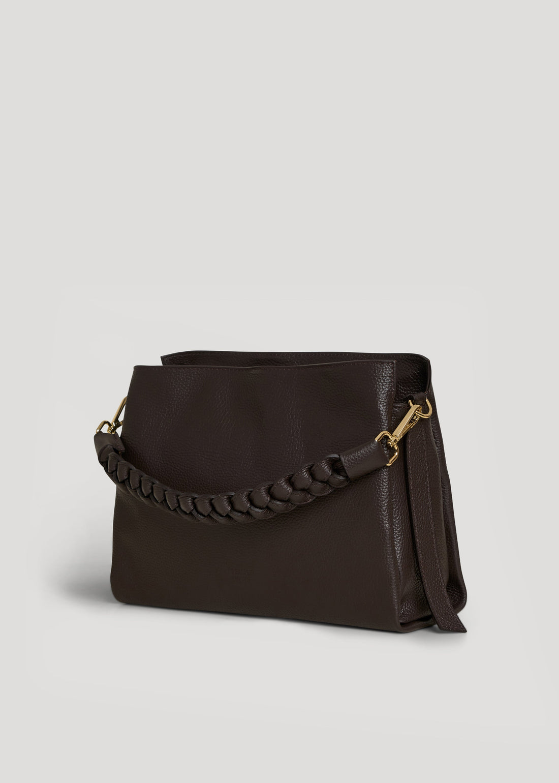 Braid Bag in Dark Brown Dollar Leather