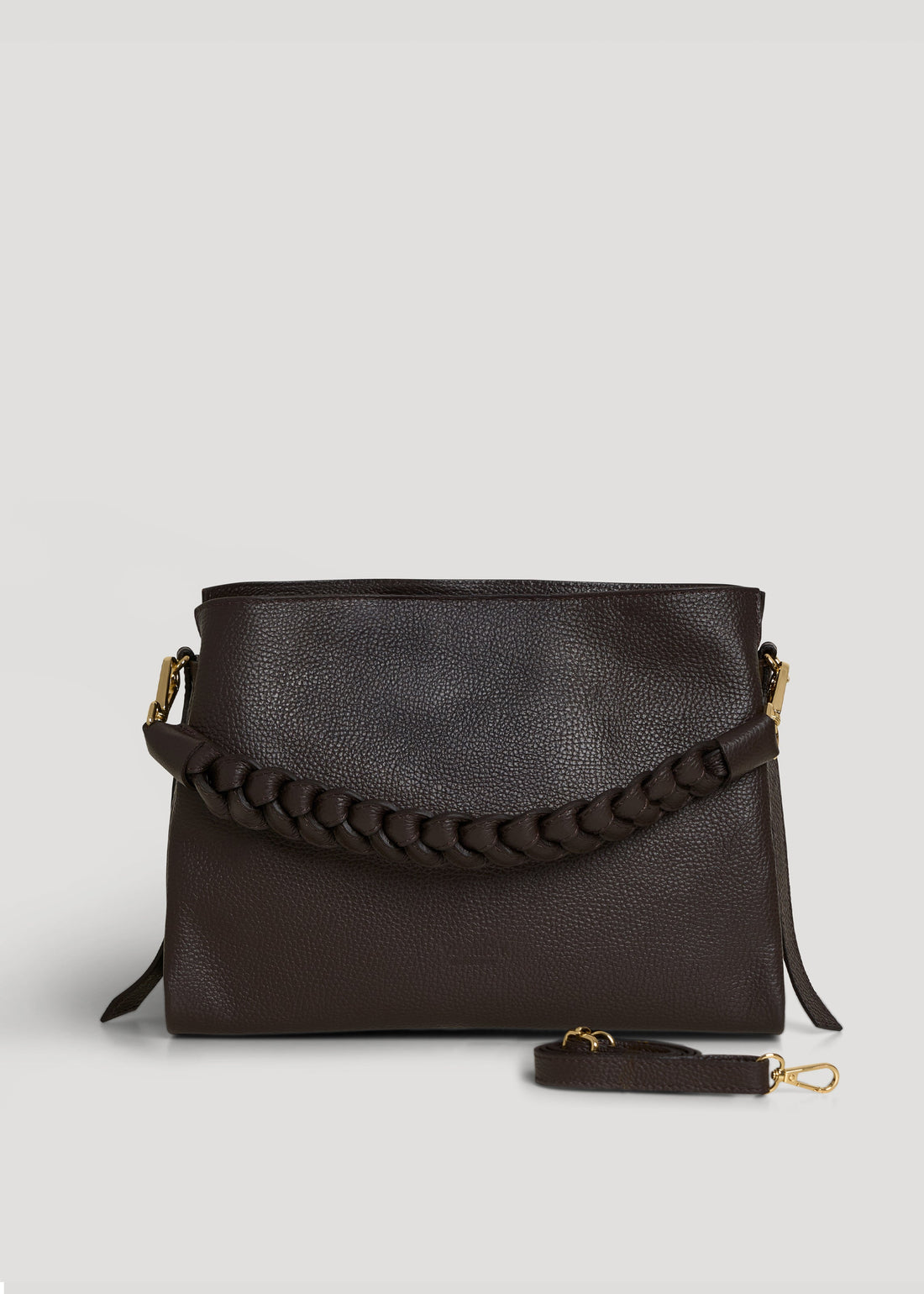 Braid Bag in Dark Brown Dollar Leather