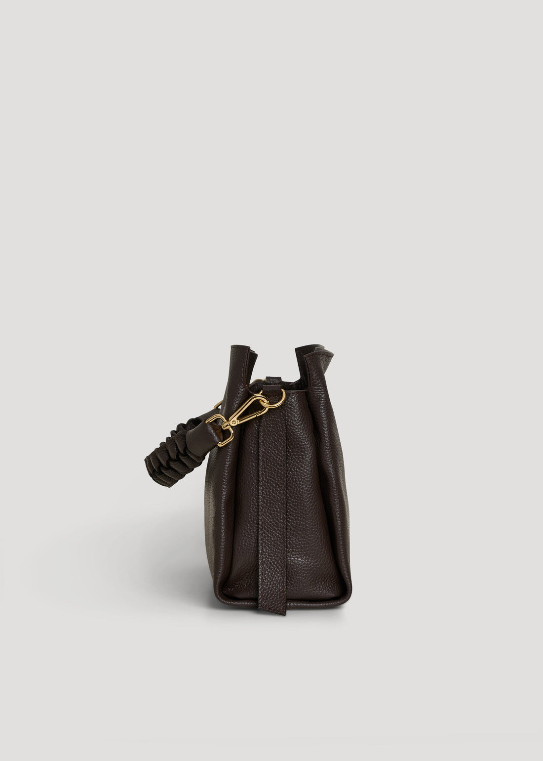 Braid Bag in Dark Brown Dollar Leather