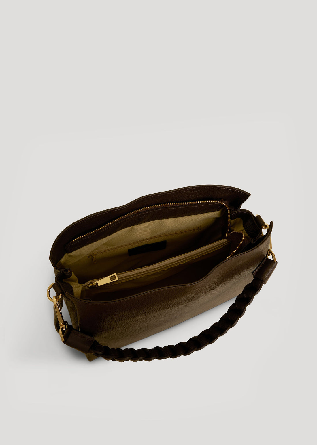 Braid Bag in Dark Brown Dollar Leather