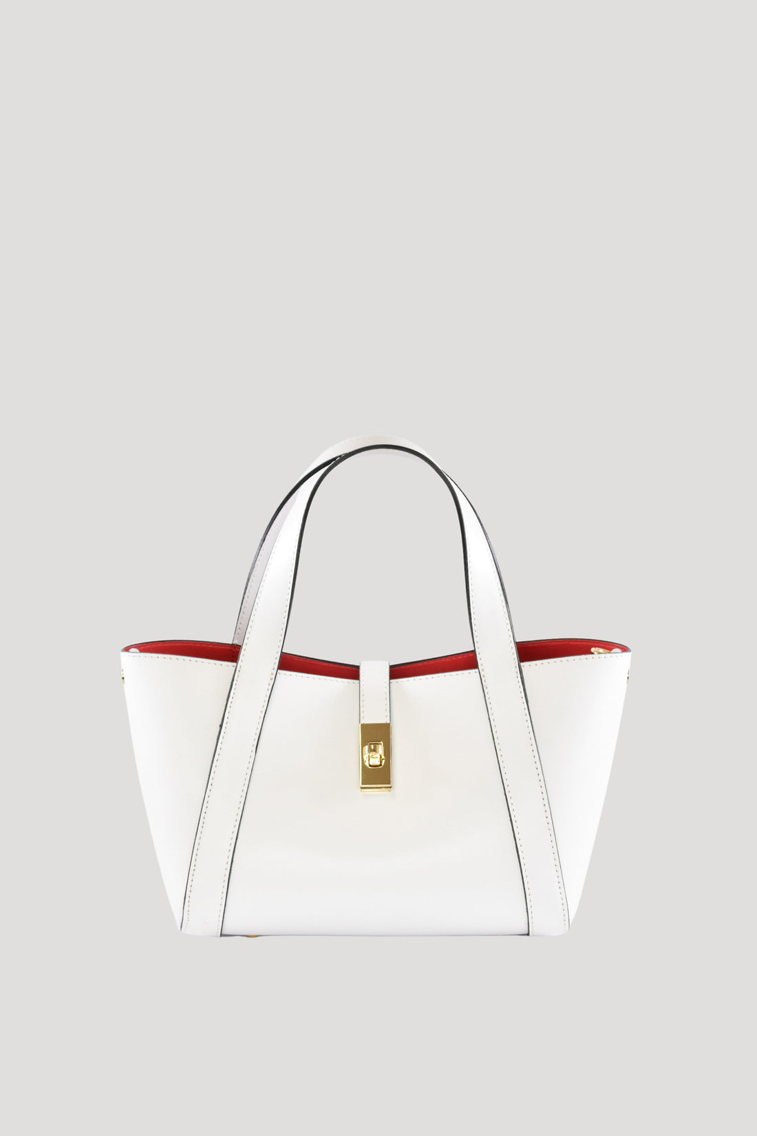 Eleonor Bag in White Saffiano Leather