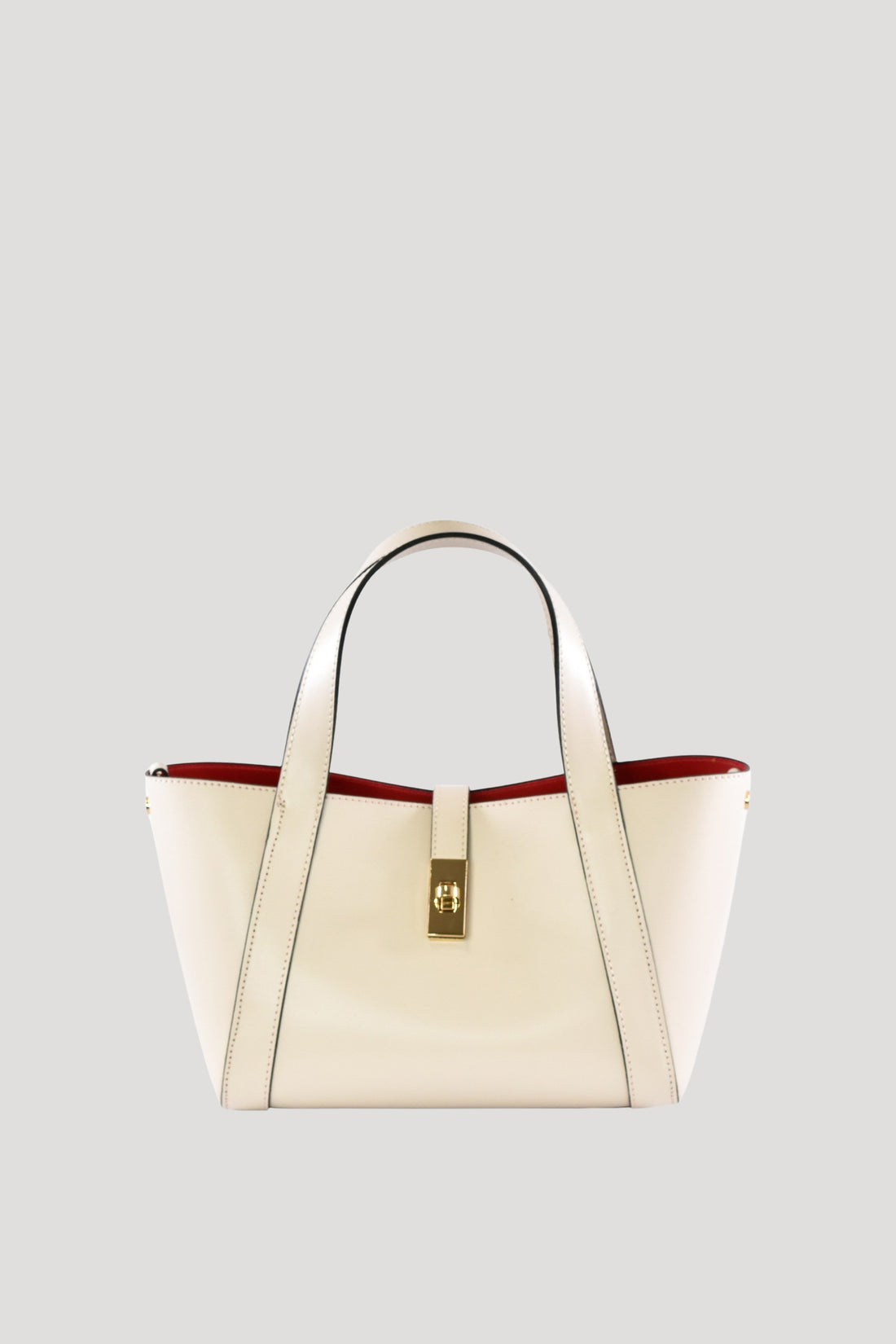 Eleonor Bag in Beige Saffiano Leather