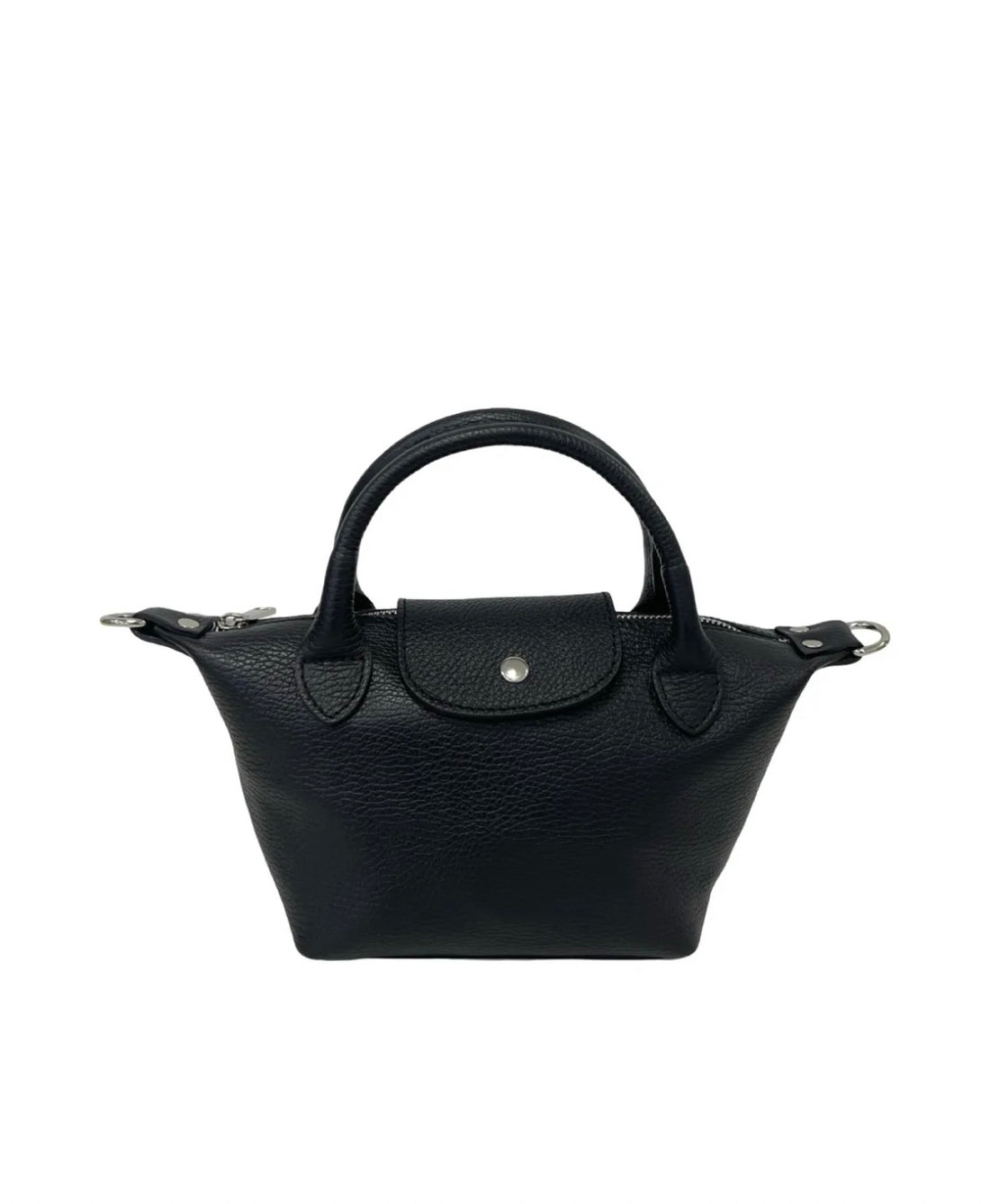 Borsa Zelia in pelle di dollaro nera