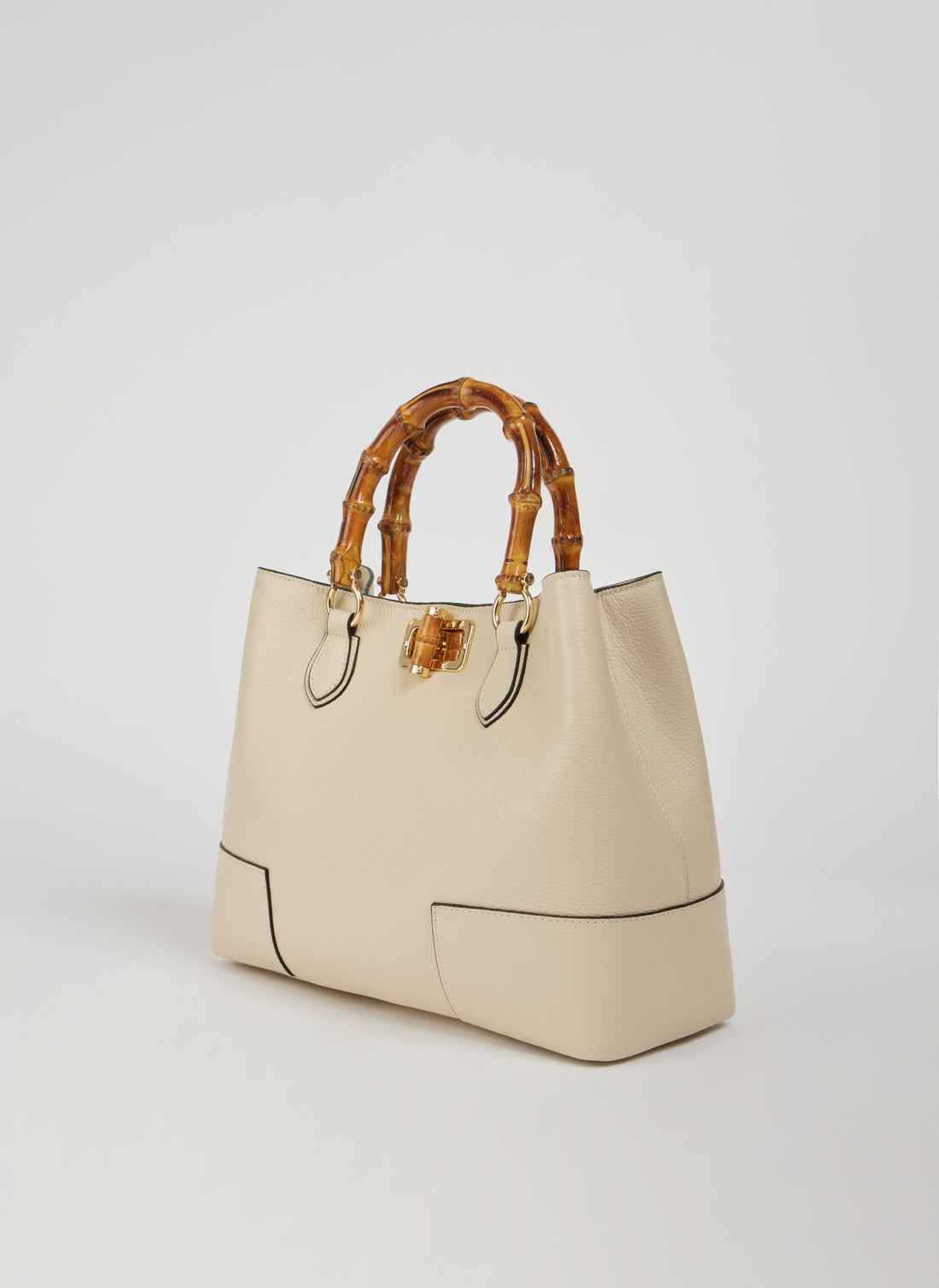 Bamboo Babe Bag in Beige Dollar Leather