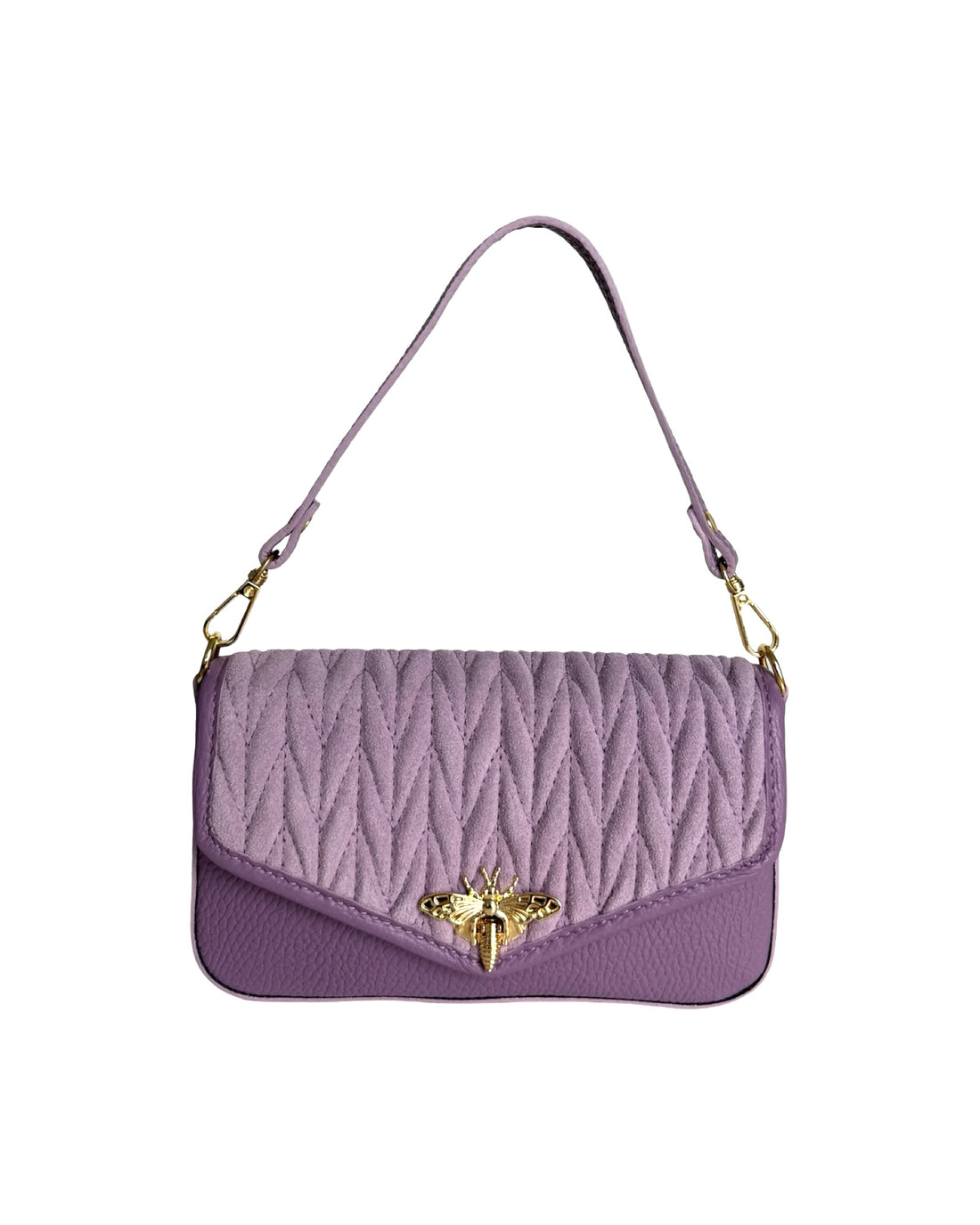 Liliane Bag in Dollar and Suede Leather Lilla