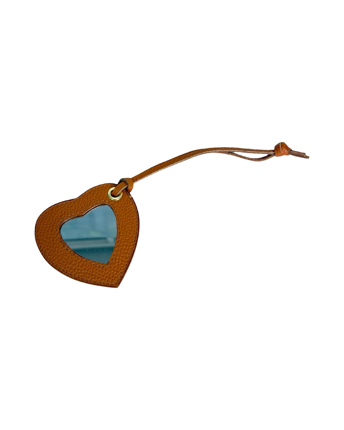 Heart Mirror Tag in Dollar Leather Tan