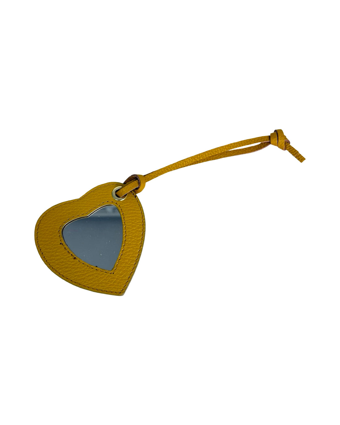 Heart Mirror Tag in Dollar Leather Mustard