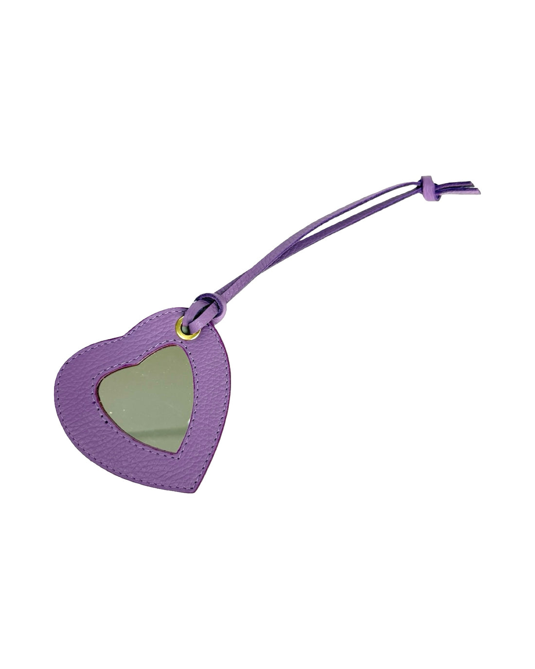 Heart Mirror Tag in Dollar Leather Purple