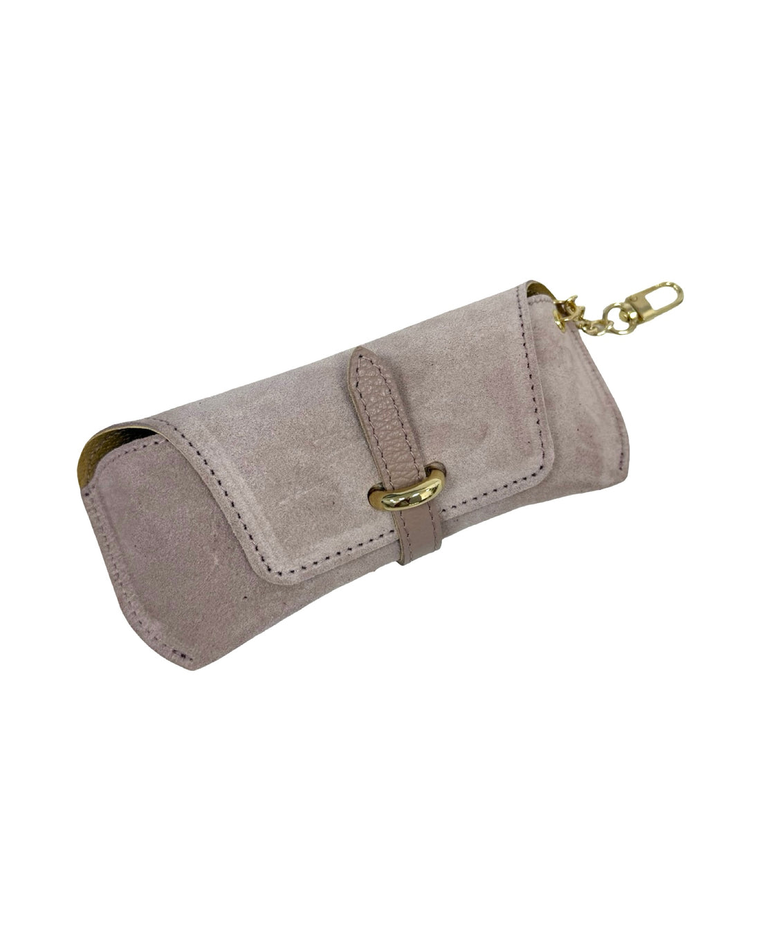Ella Eyeglass Case in Suede and Dollar Leather Dove