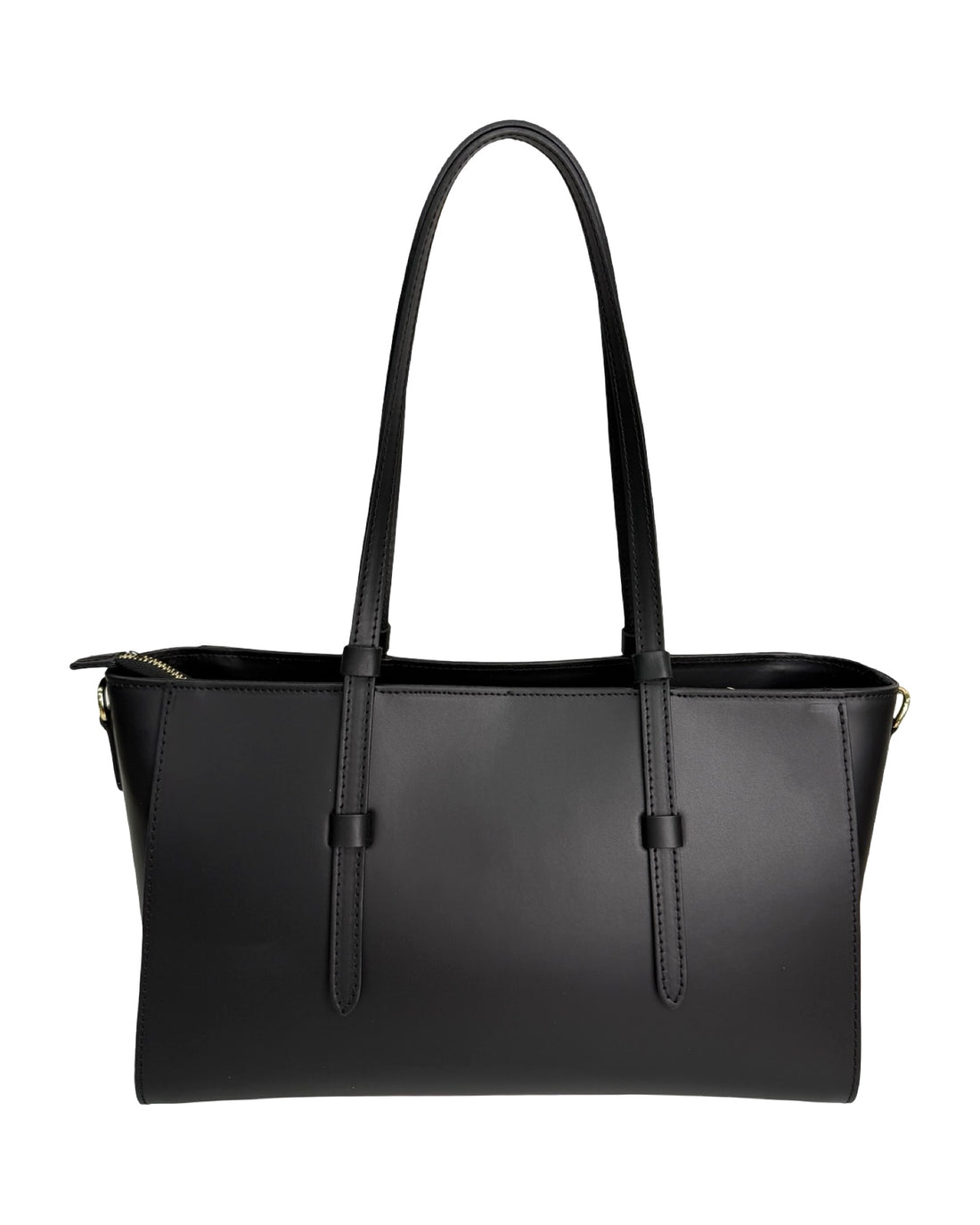 Borsa Ambra in pelle spazzolata nera