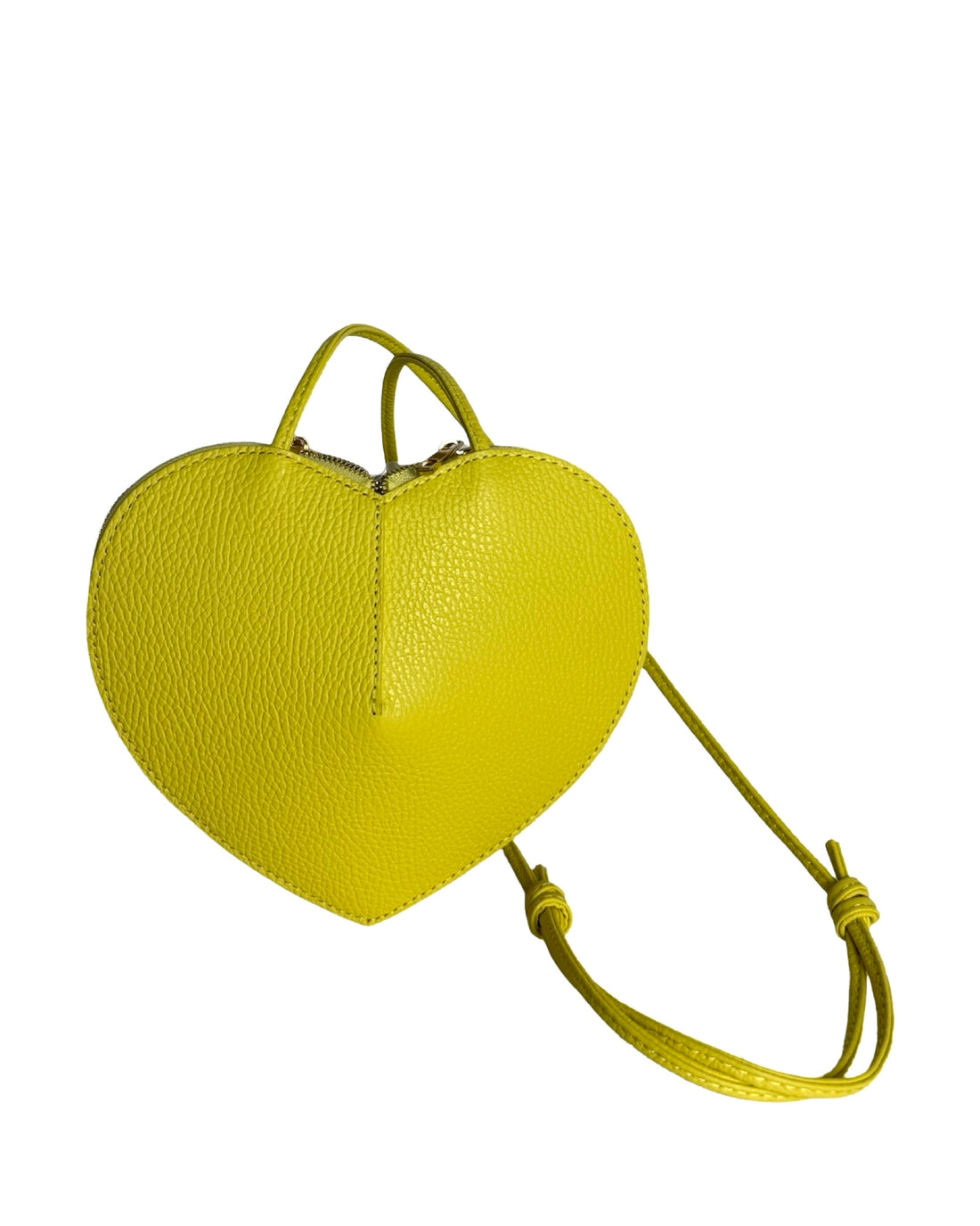 Heart Bag in Dollar Leather Lemon
