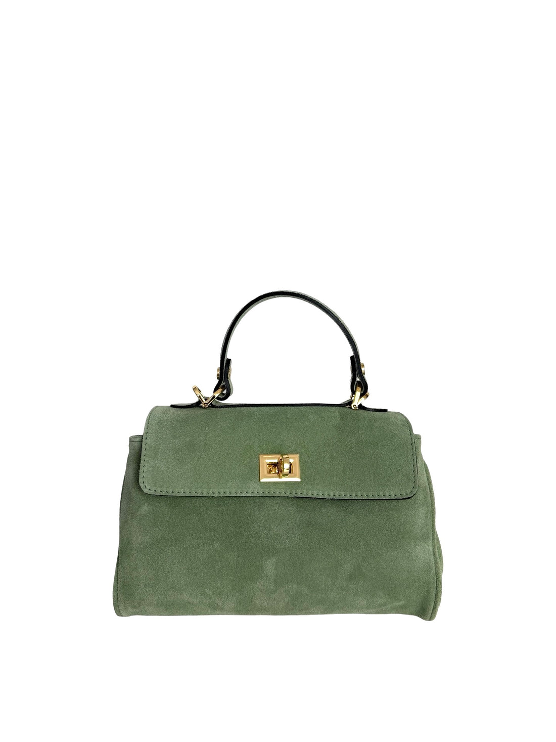 Borsa Mimi in pelle scamosciata color menta