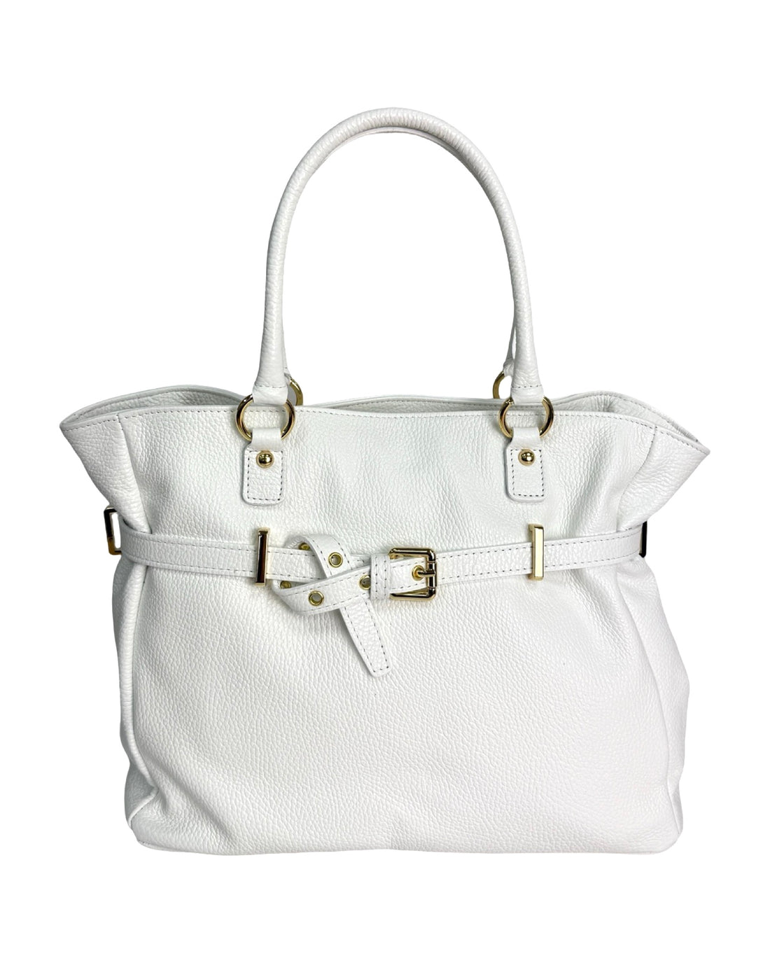 Vittoria Bag in Dollar Leather White