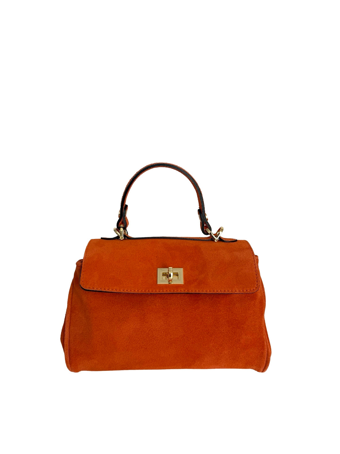 Borsa Mimi in camoscio arancione