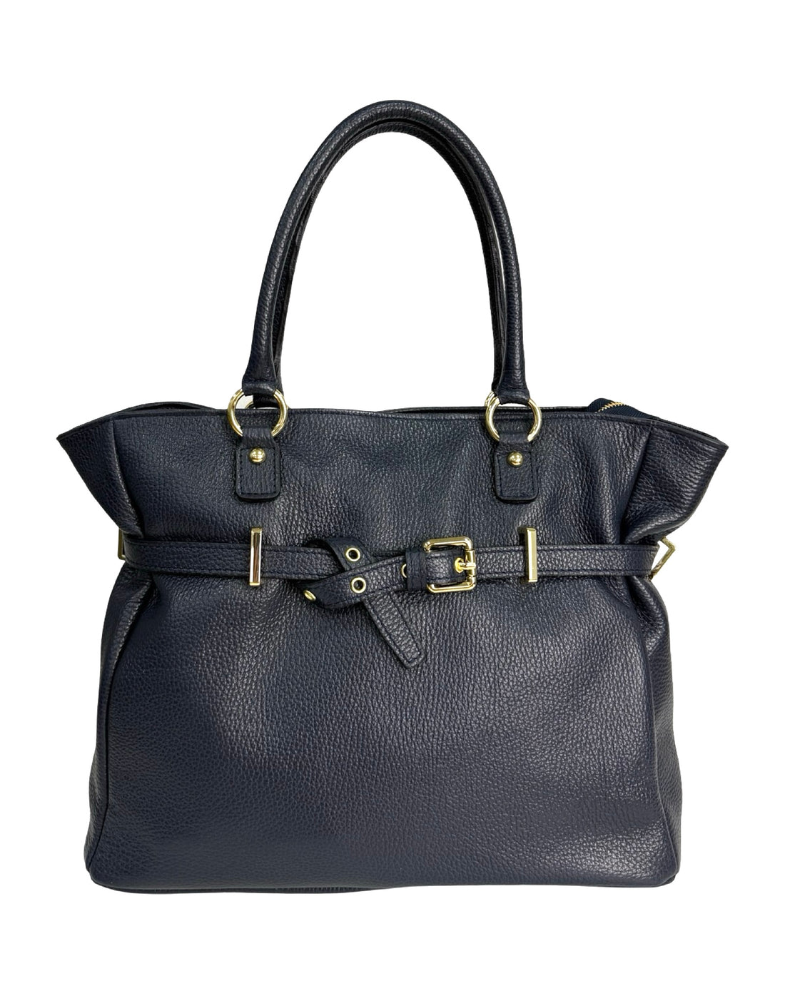 Vittoria Bag in Dollar Leather Blue Navy
