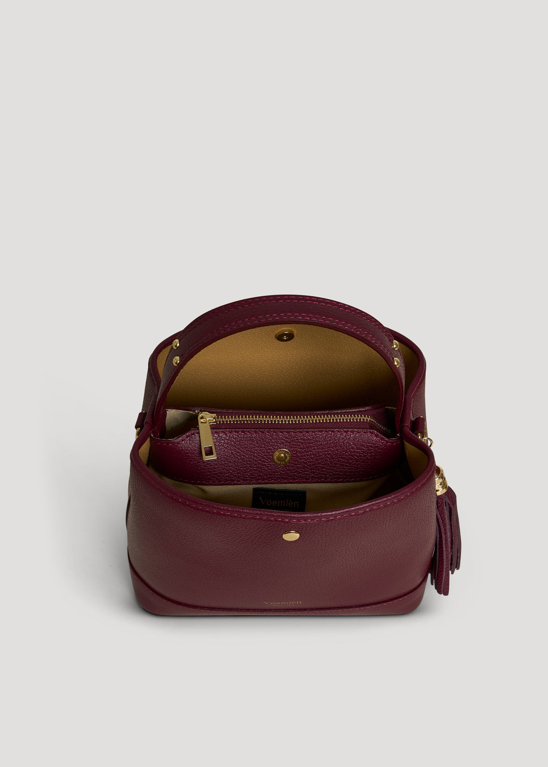 Kendy Bag in Burgundy Dollar Leather