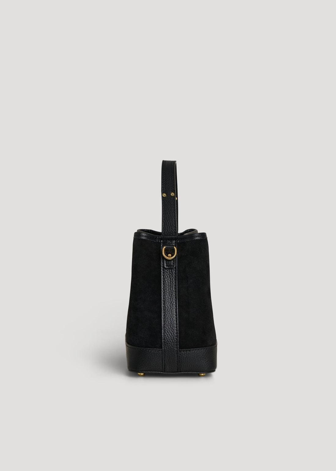 Kendy Bag in Black Suede and Dollar Leather