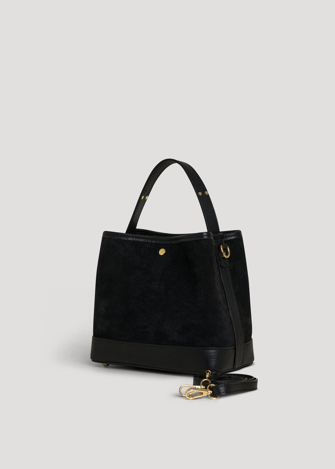 Kendy Bag in Black Suede and Dollar Leather
