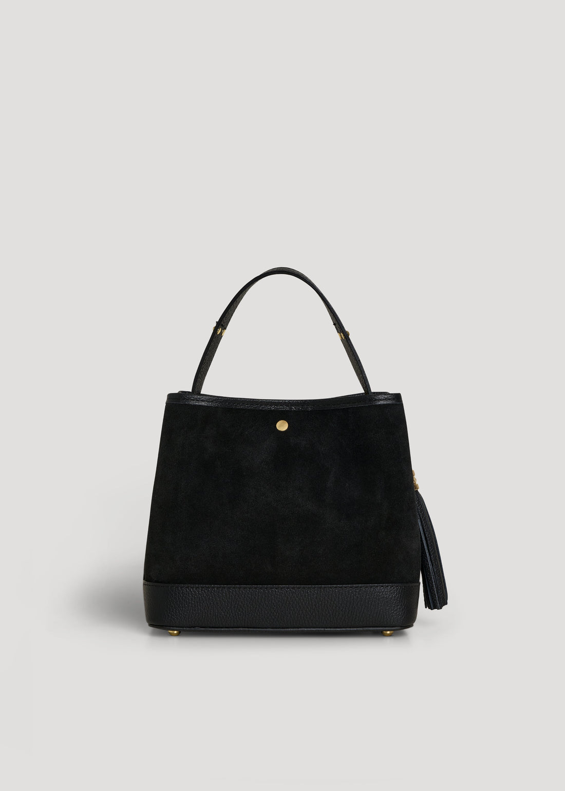 Kendy Bag in Black Suede and Dollar Leather