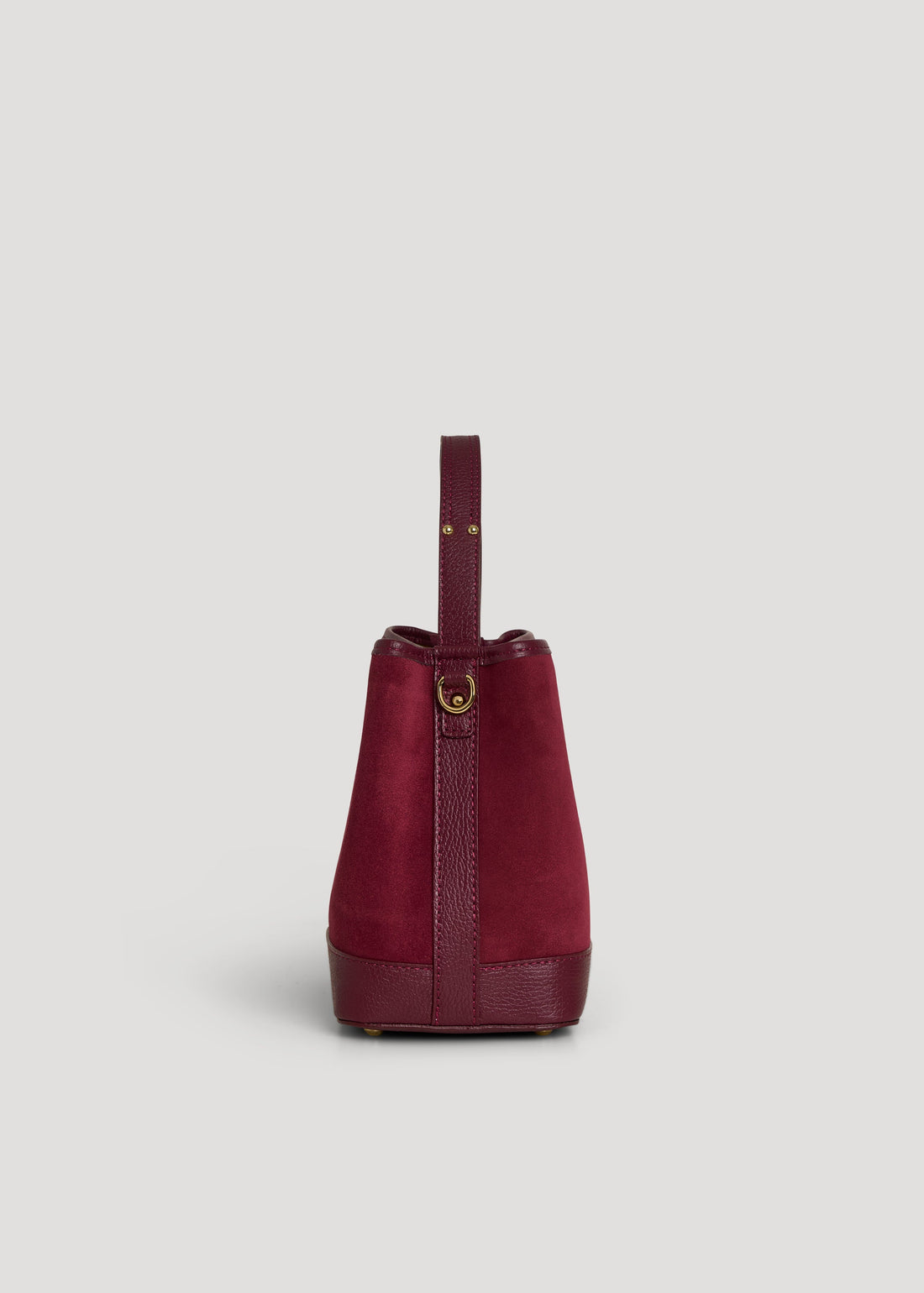 Kendy Bag in Burgundy Suede and Dollar Leather