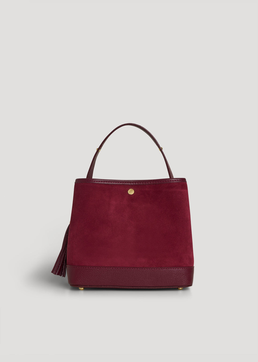 Kendy Bag in Burgundy Suede and Dollar Leather