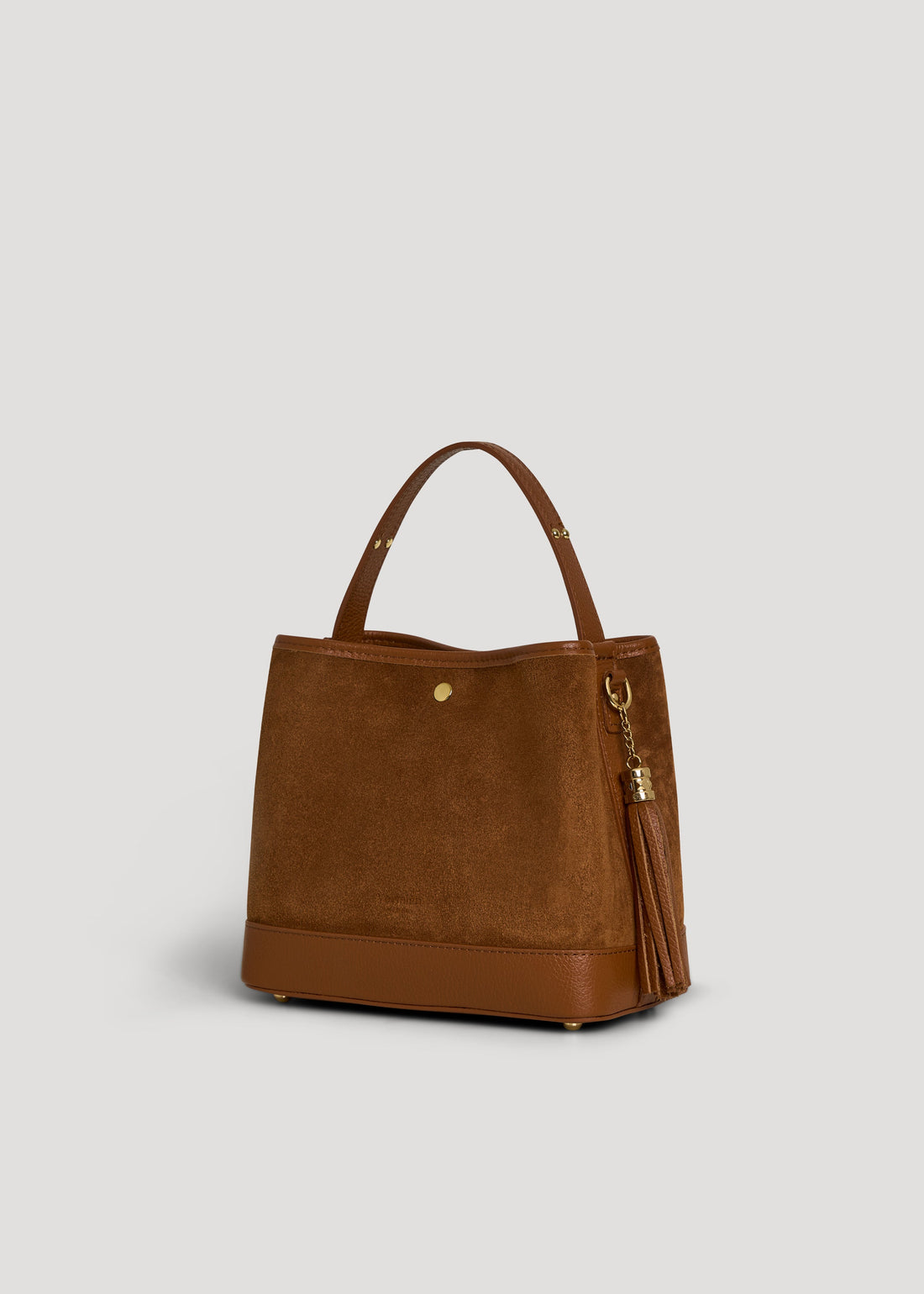 Kendy Bag in Tan Suede and Dollar Leather