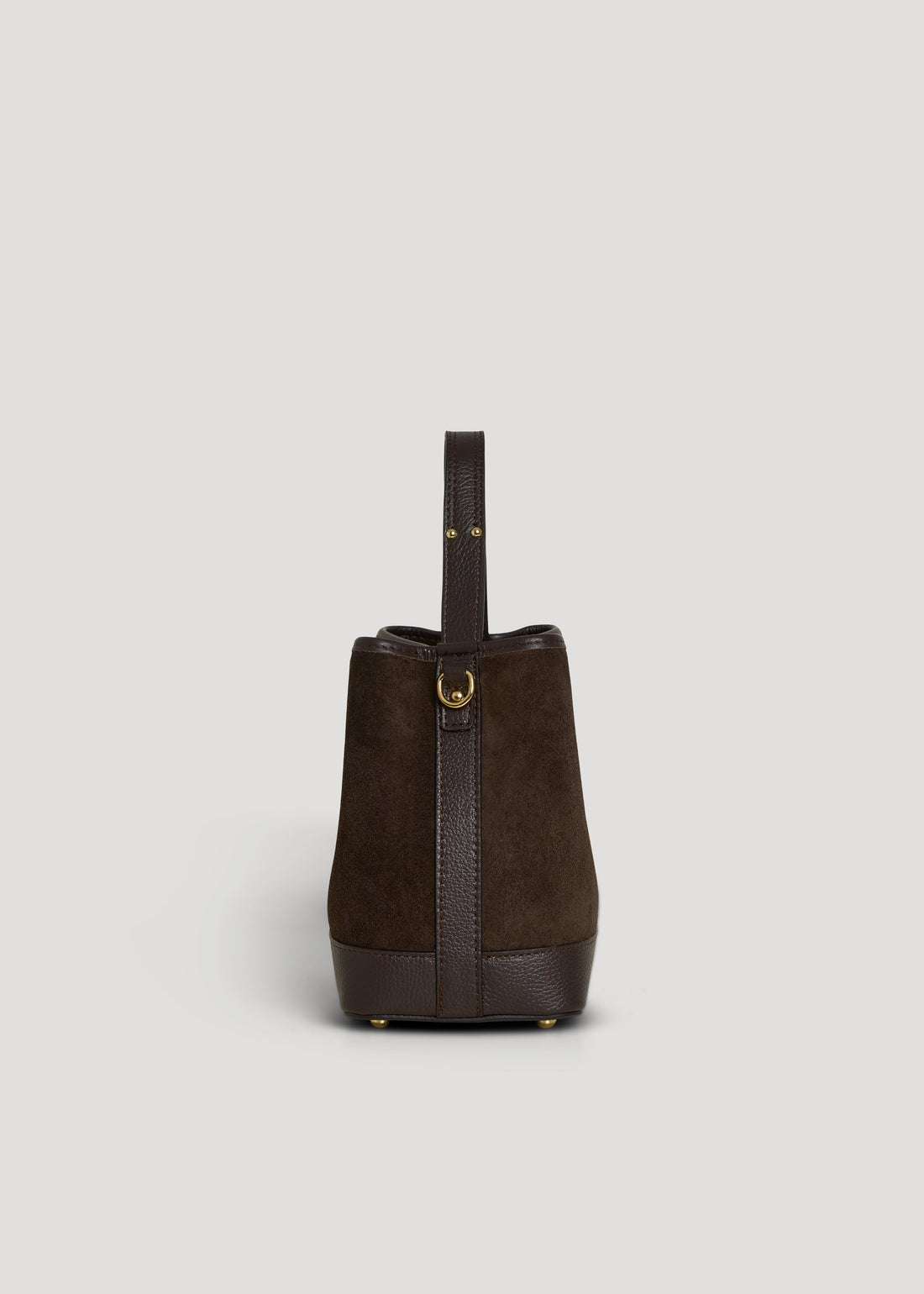 Kendy Bag in Dark Brown Suede and Dollar Leather