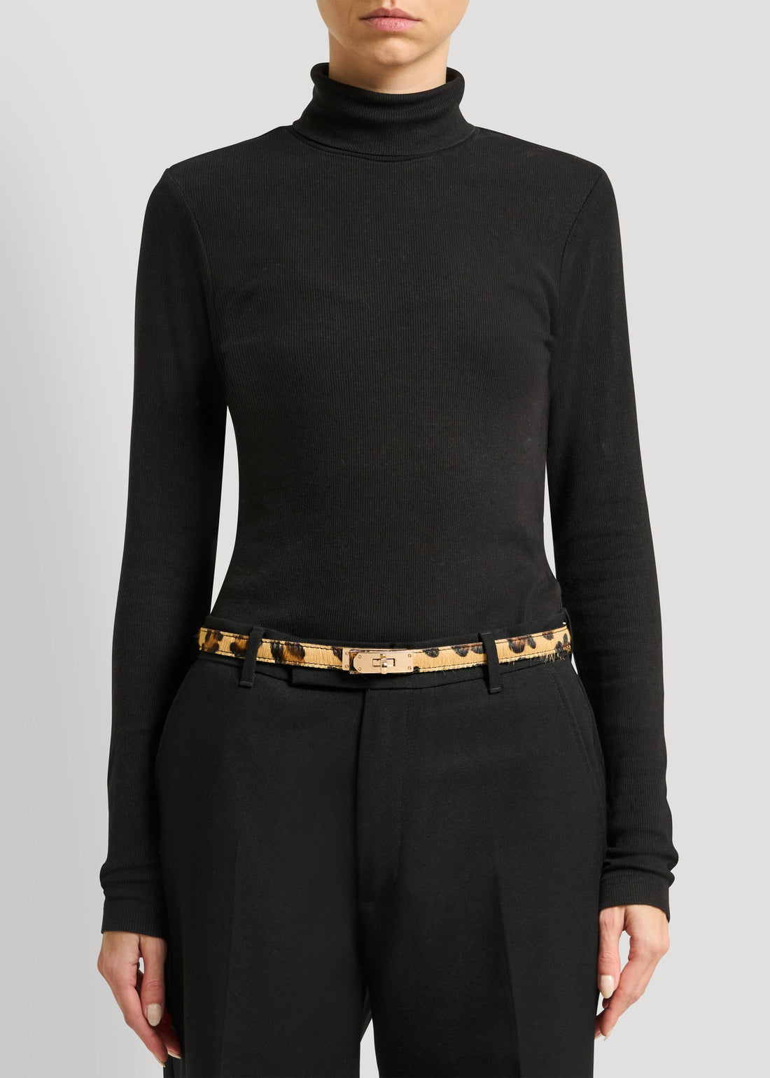 Limited Edition Belt in Leopard Calf Hair Leather