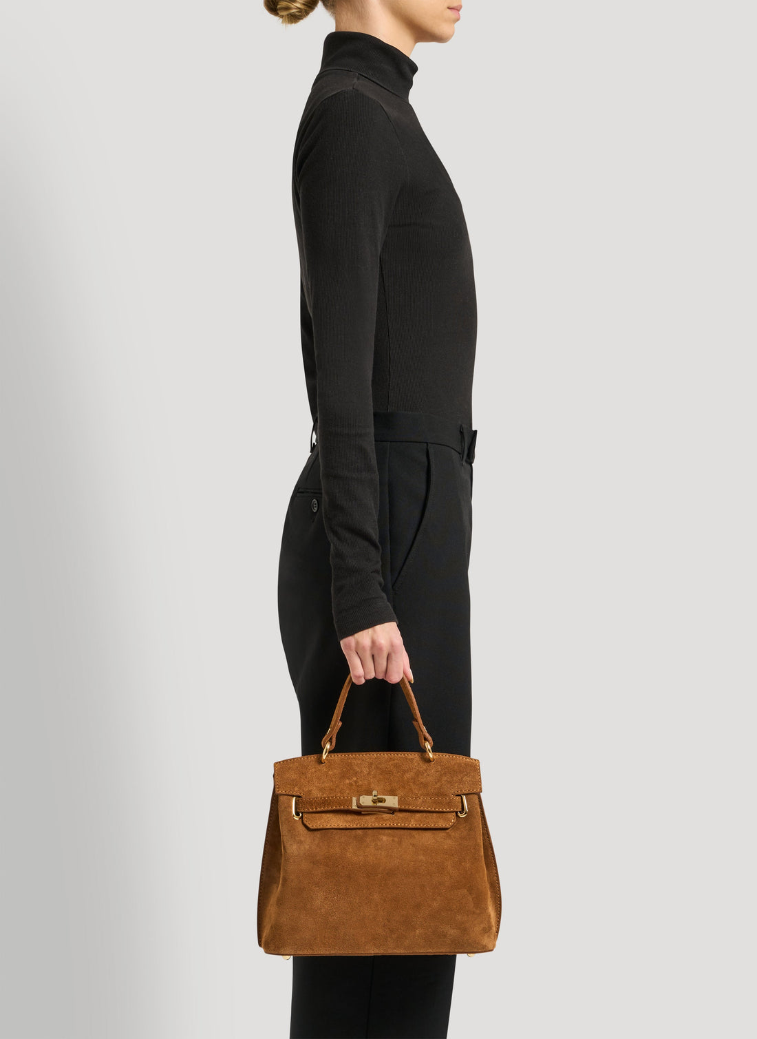 Giselle Bag in Tan Suede