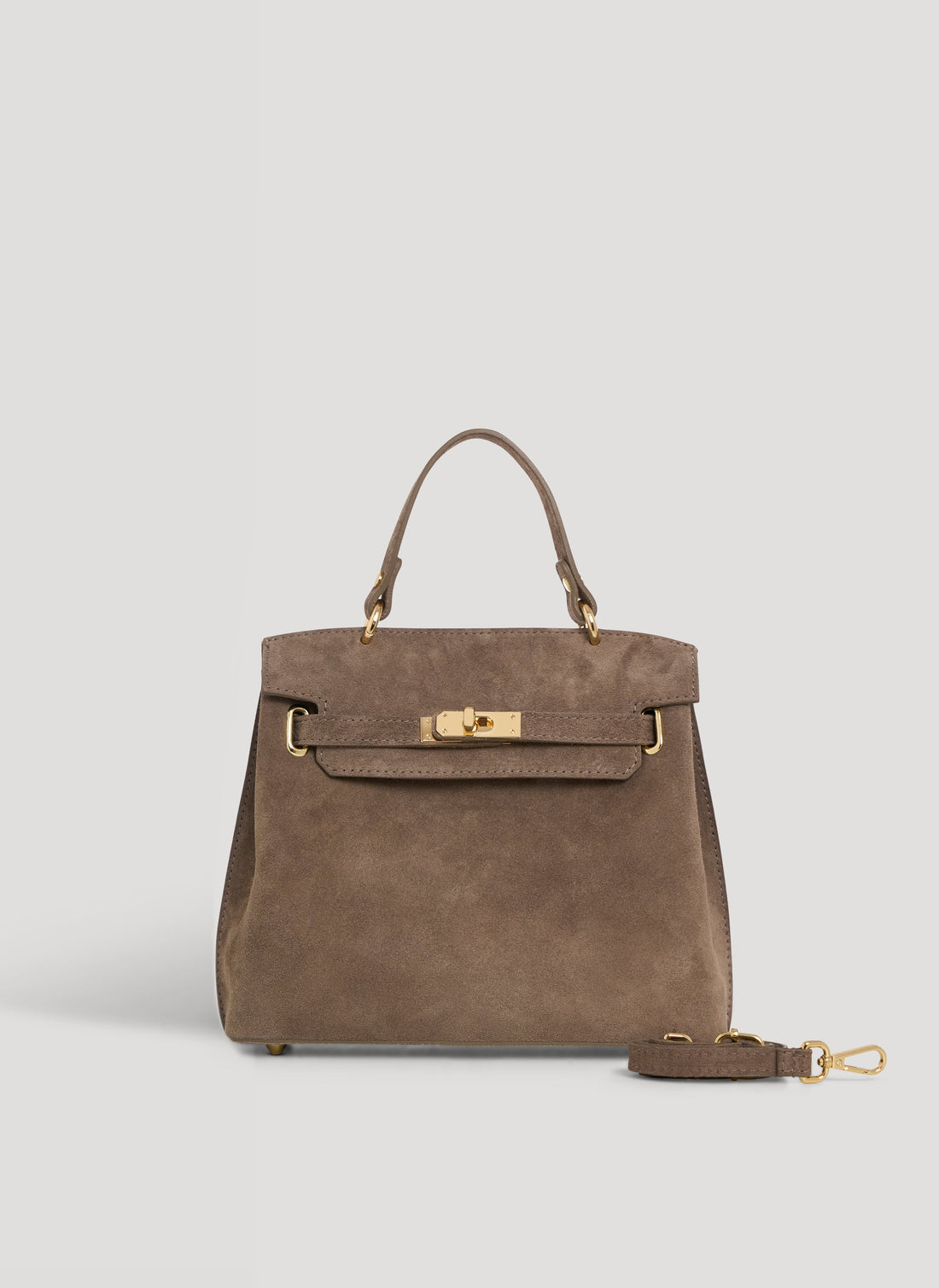 Giselle Bag in Taupe Suede