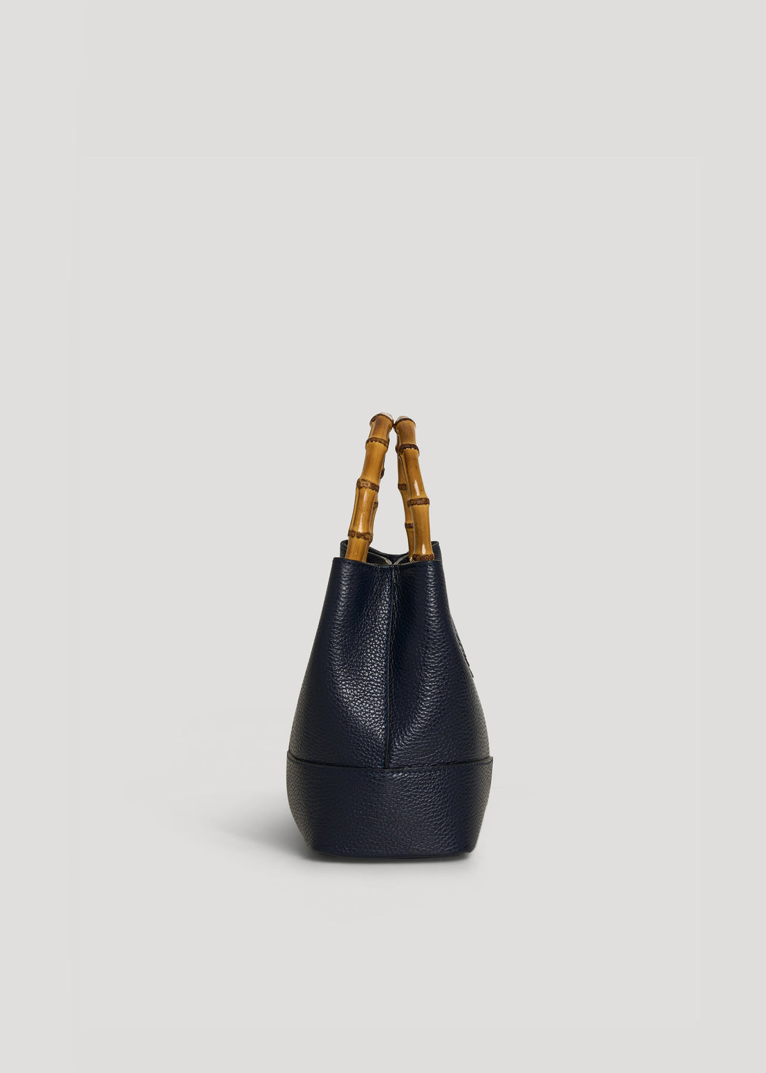 Bamboo Babe Micro Bag in Navy Blue Dollar Leather