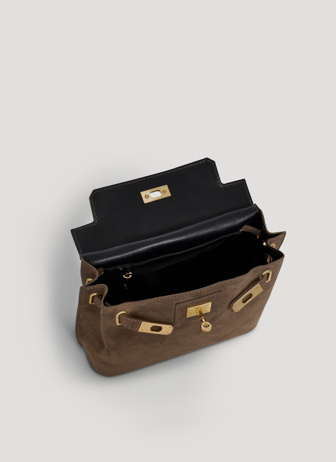 Giselle Bag in Taupe Suede