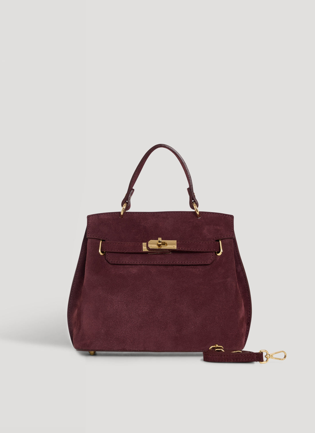 Giselle Bag in Burgundy Suede