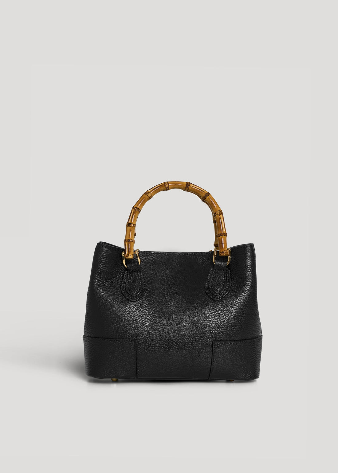 Bamboo Babe Micro Bag in Black Dollar Leather