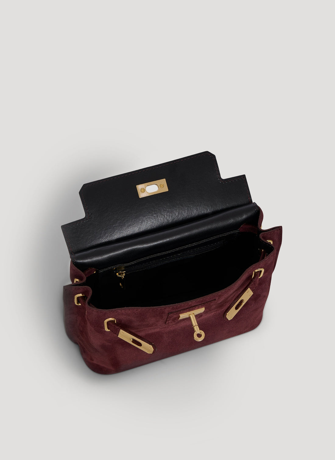 Giselle Bag in Burgundy Suede