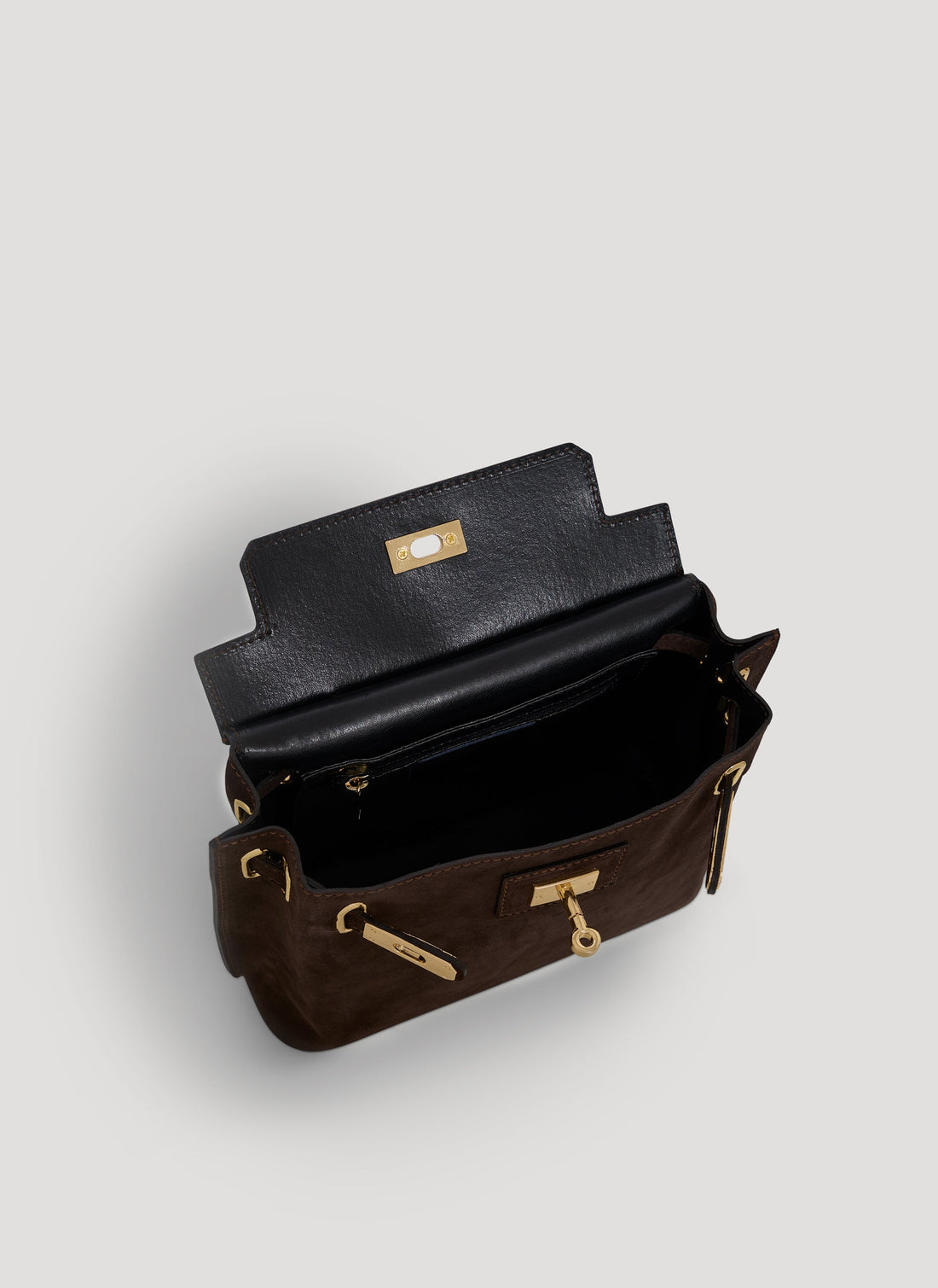Giselle Bag in Dark Brown Suede