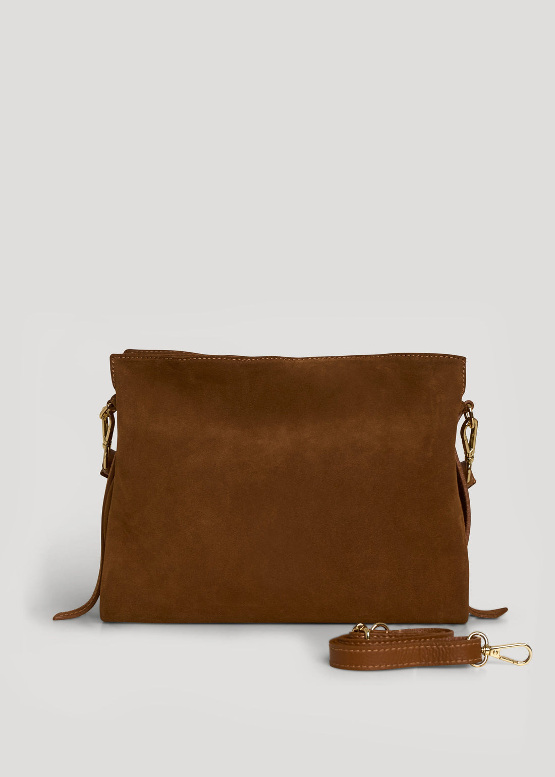 Braid Bag in Tan Suede and Dollar Leather