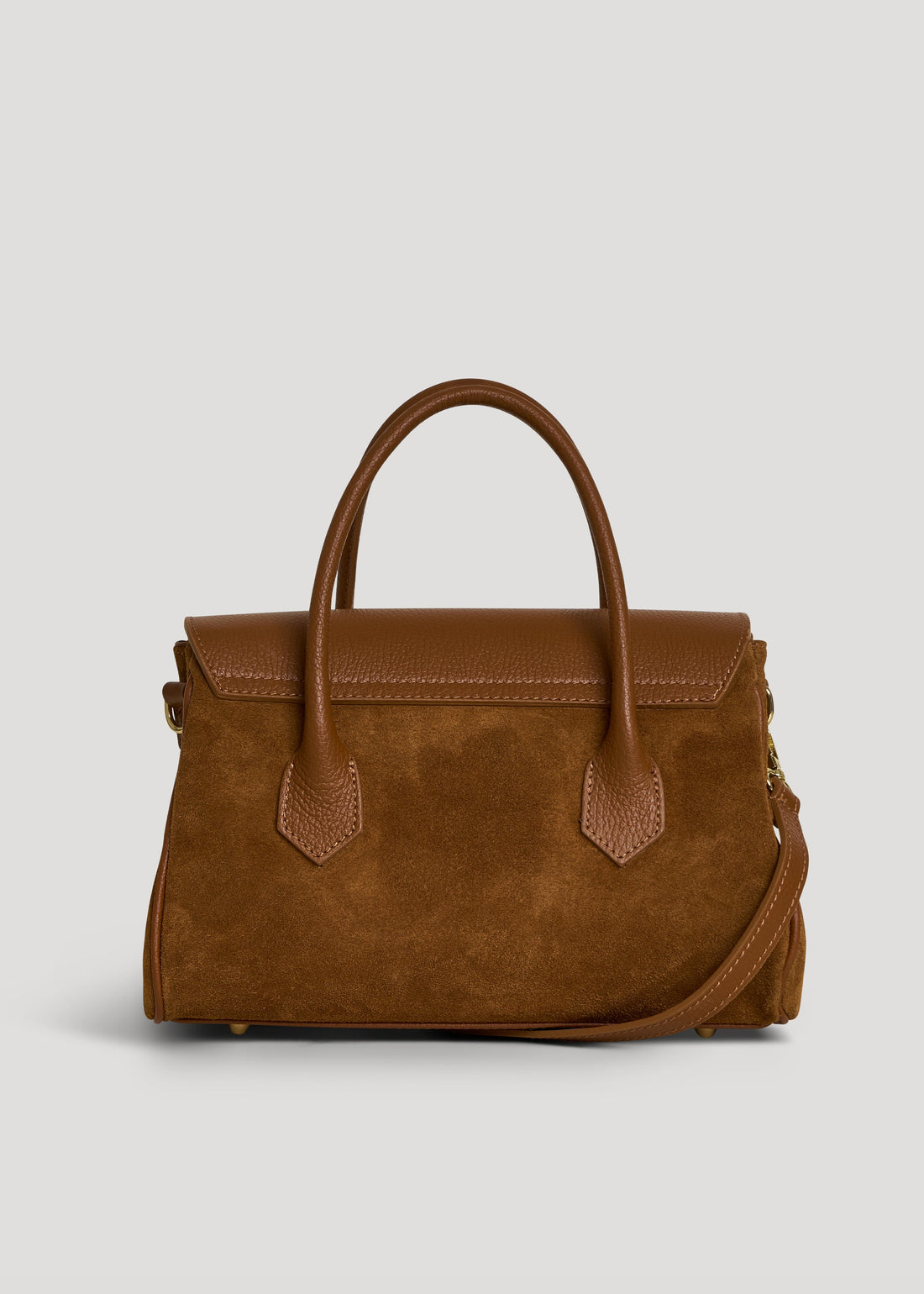 Cécile Bag in Tan Suede and Dollar Leather