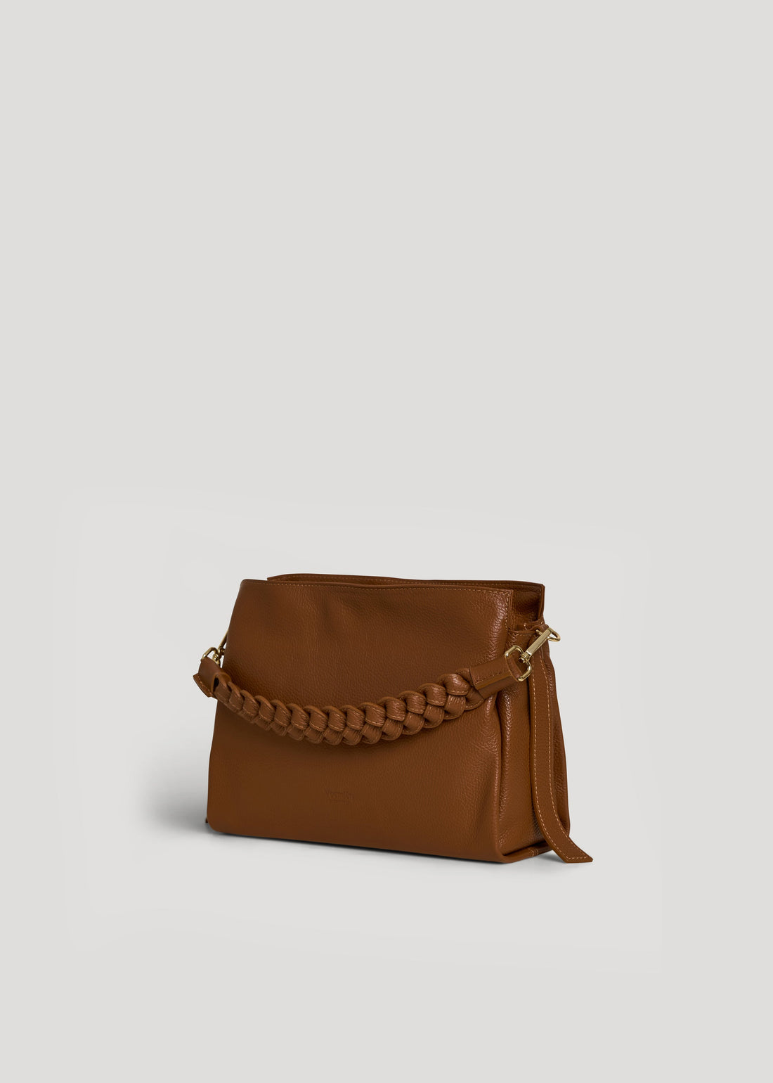 Braid Micro Bag in Dollaro Cuoio Leather