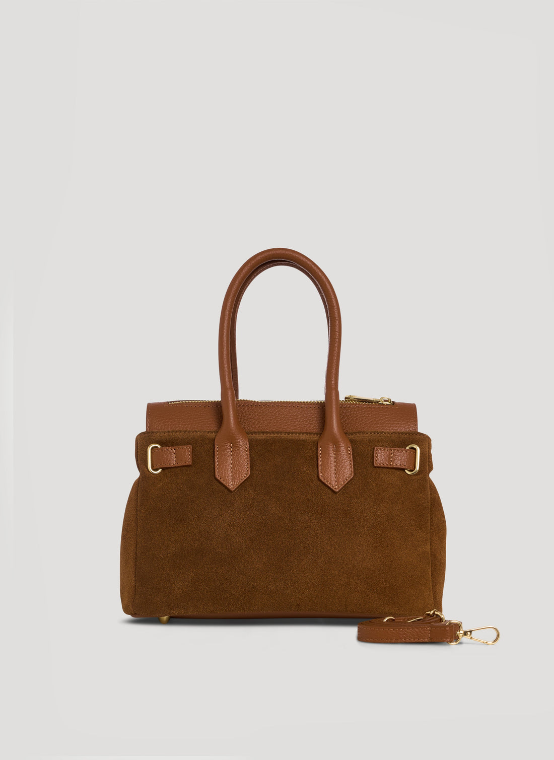 Elizabeth Micro Bag in Tan Suede and Togo Leather