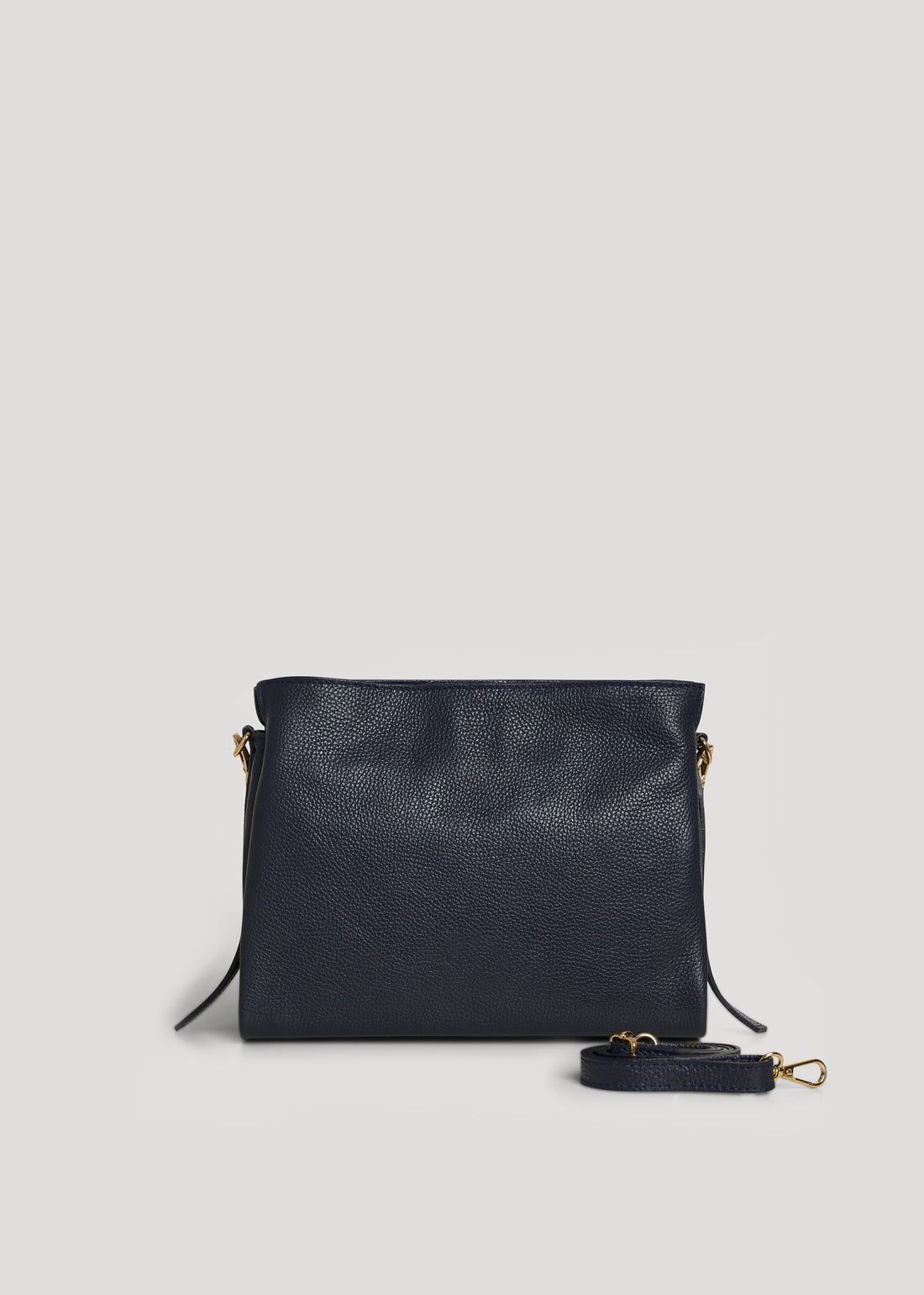 Navy Blue Dollar Leather Braid Micro Bag