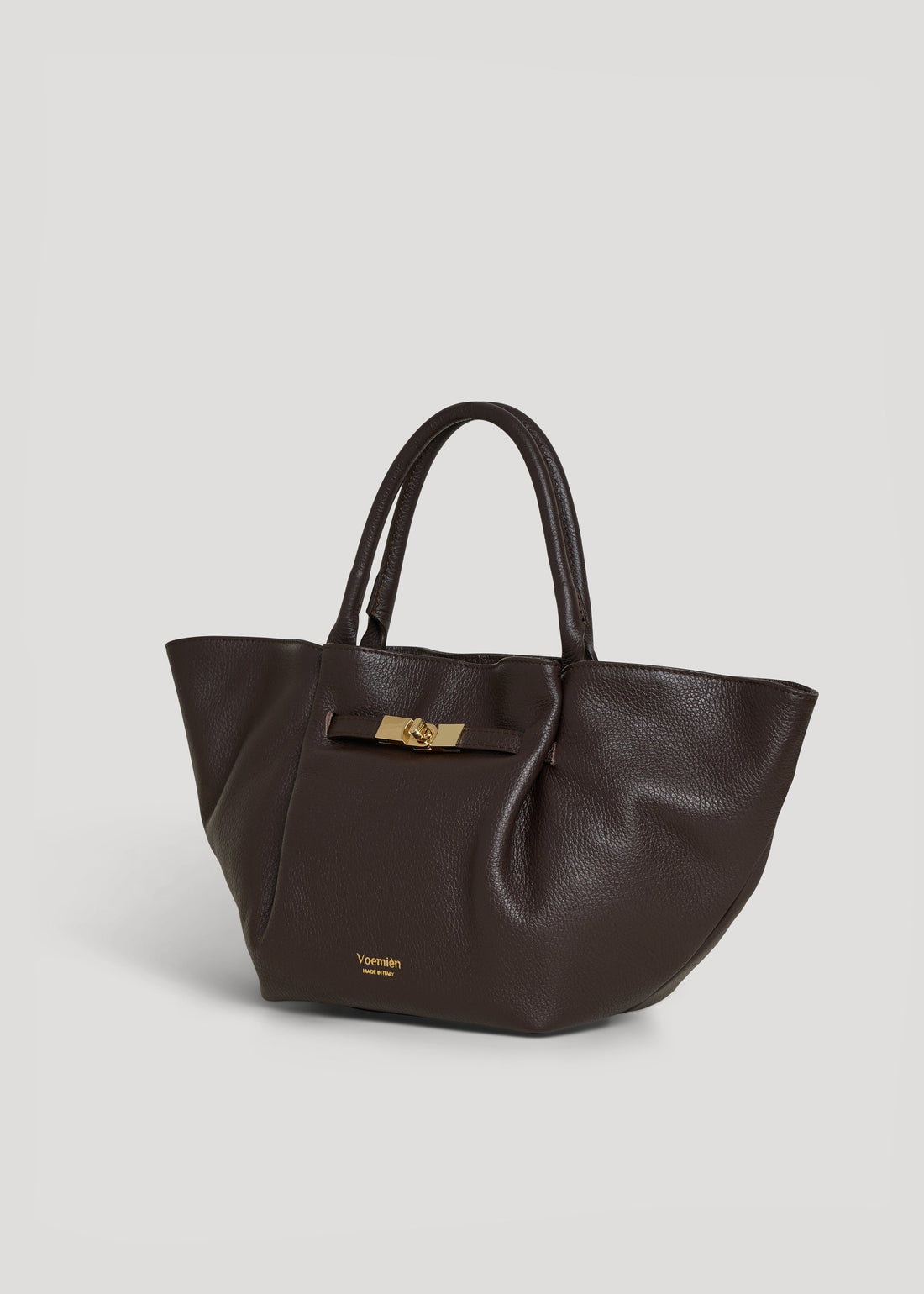 Charlène Bag in Dark Brown Togo Leather