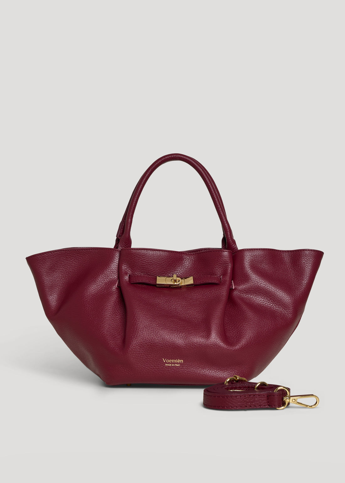 Charlène Bag in Burgundy Togo Leather