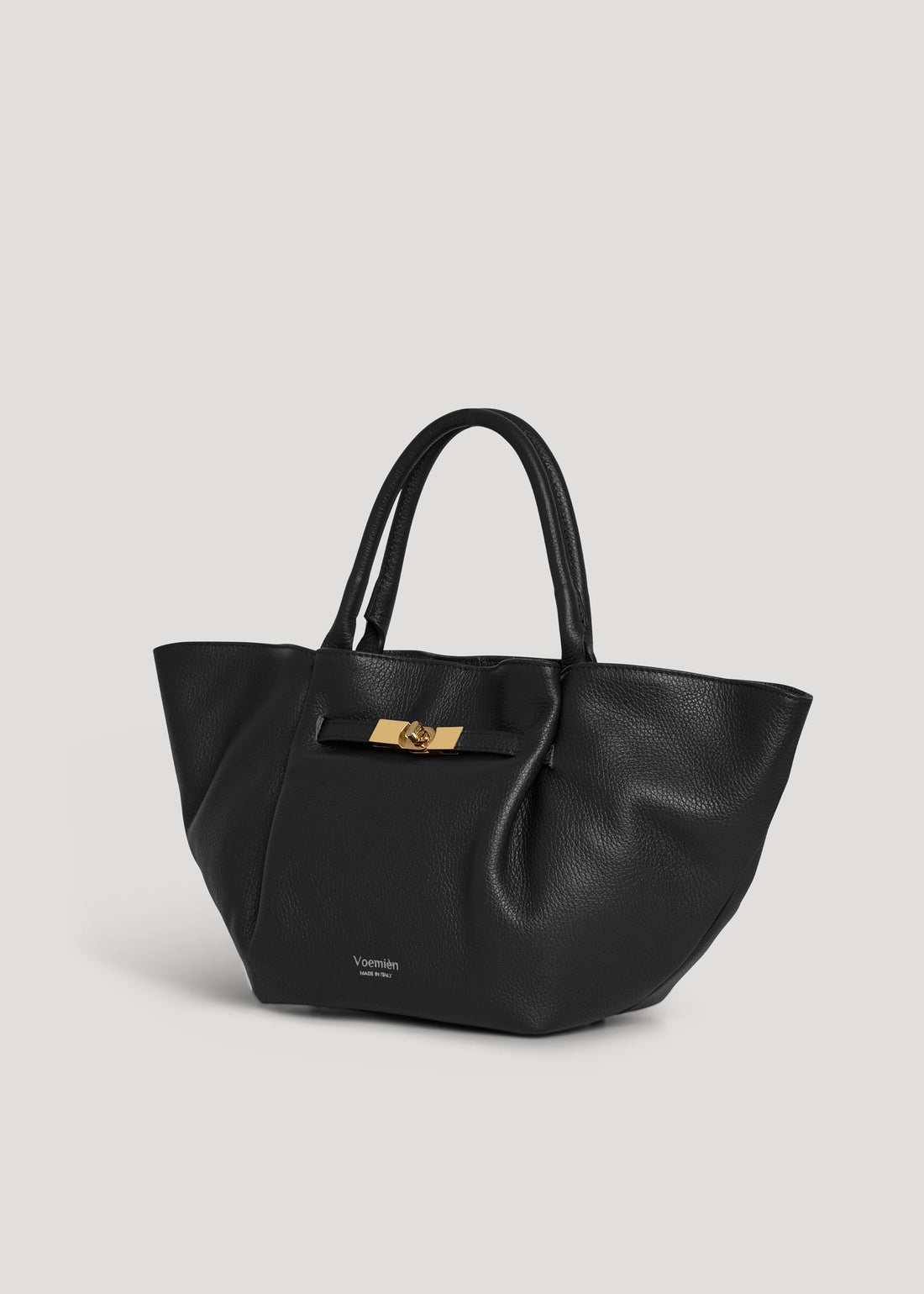 Charlène Bag in Black Togo Leather