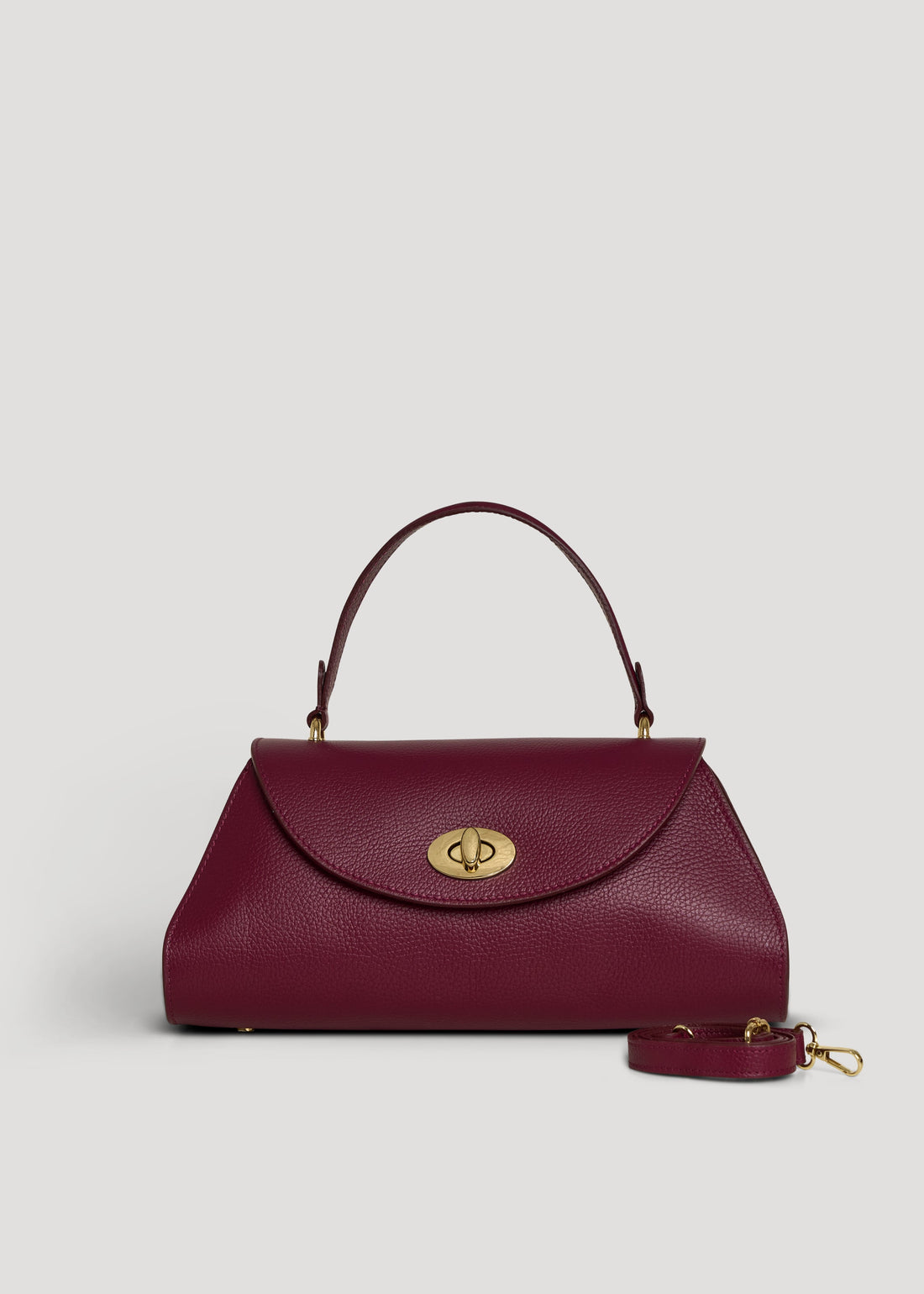 Florence Bag in Burgundy Togo Leather