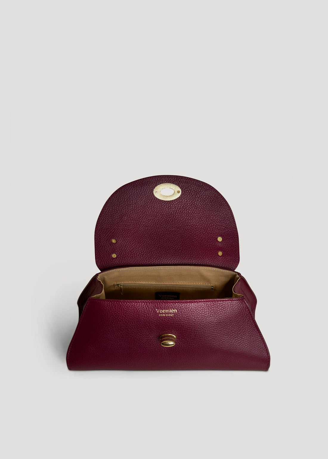 Florence Bag in Burgundy Togo Leather