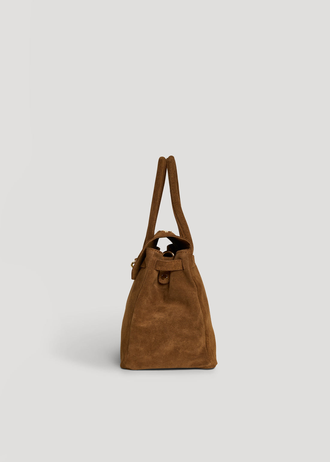 Elizabeth Bag in Tan Suede Leather and Togo Leather