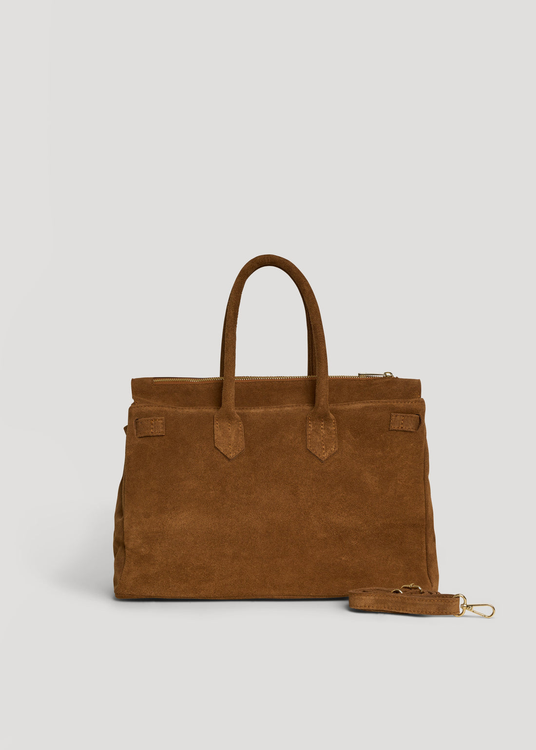 Elizabeth Bag in Tan Suede Leather and Togo Leather