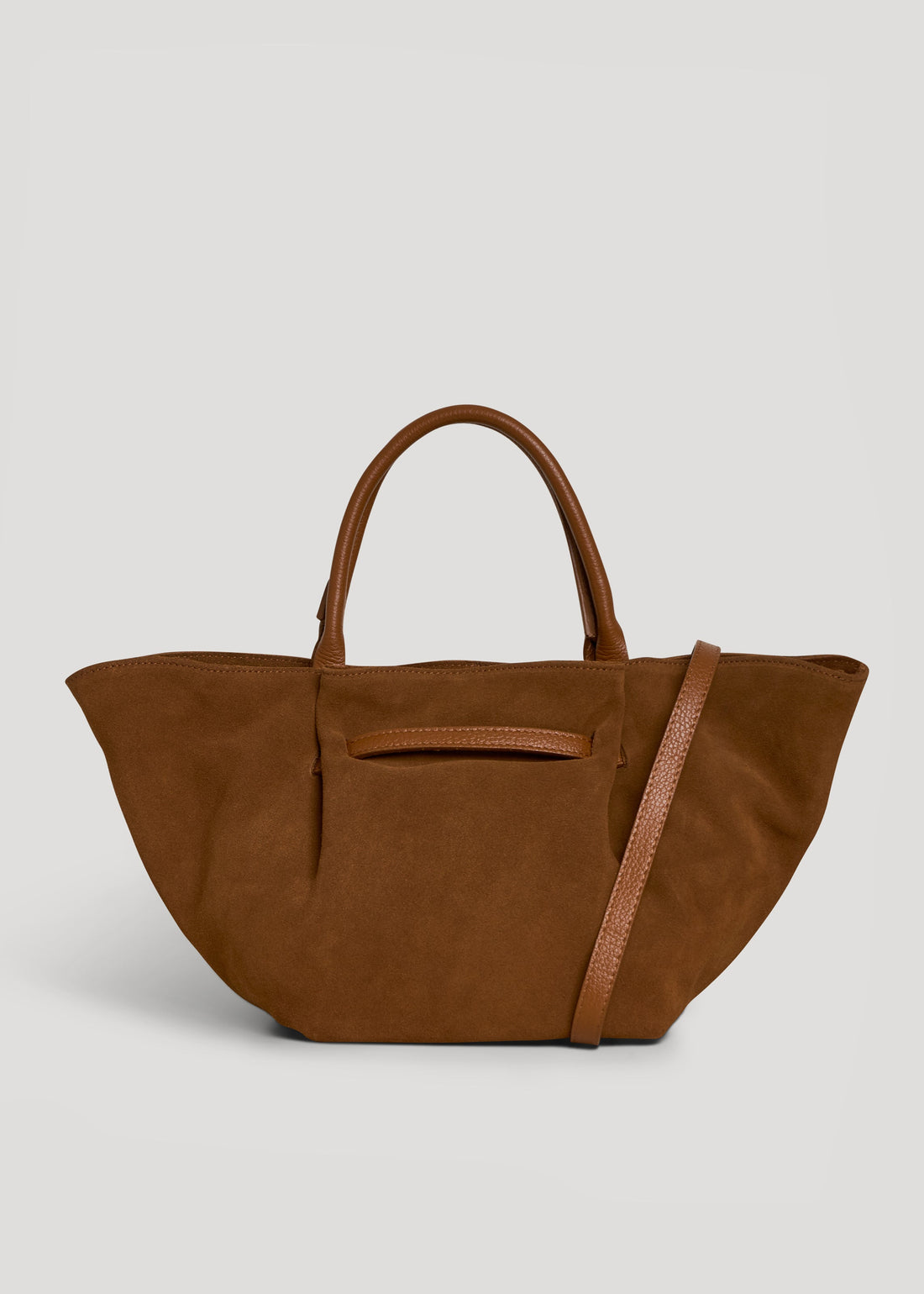 Charlène Bag in Tan Suede and Togo Leather
